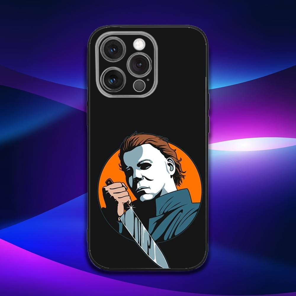 Halloween M-Michael Myers Phone Case For iPhone 16e,16,15,14,13,12,11,Pro,X,XS,Max,XR,Plus,Mini Soft Black Cover