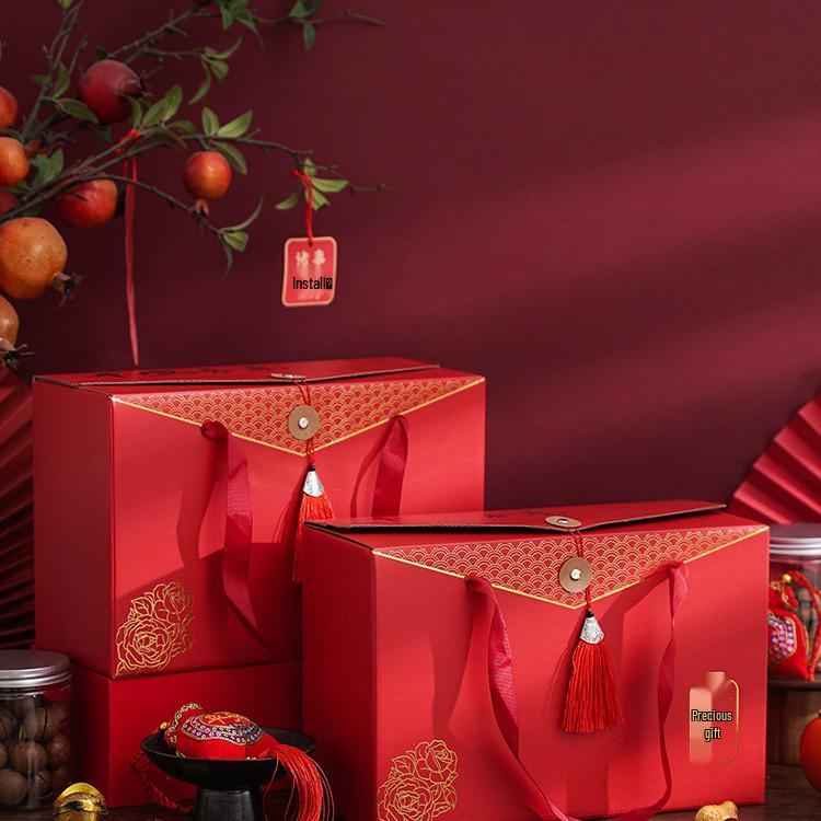 Luxury Nut Gift Box with Tote Bag for Hotel and Group Purchases - Large Size New Year Edition