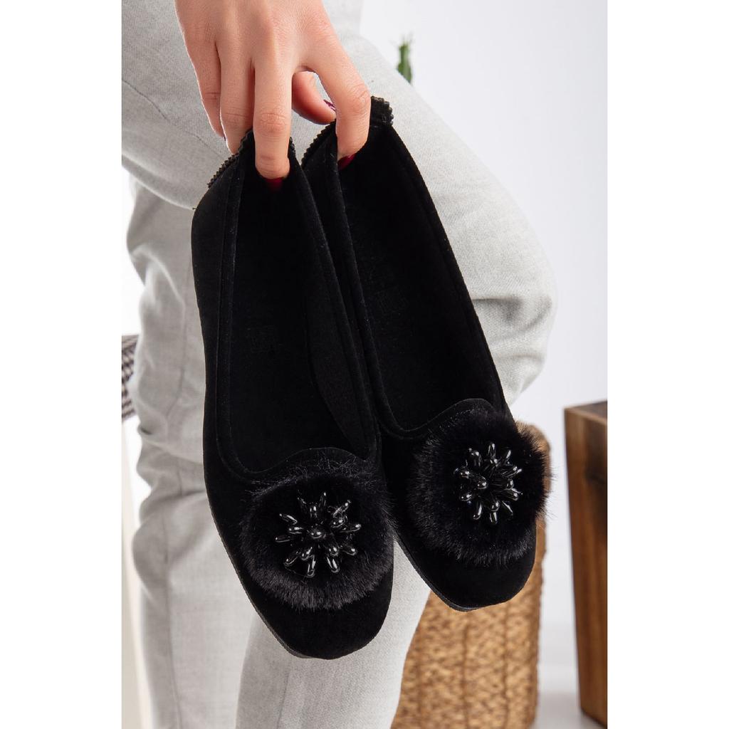 Women's Ball Light Sliding Base Ortopical Suet Mother Mother Shoes Home Flat