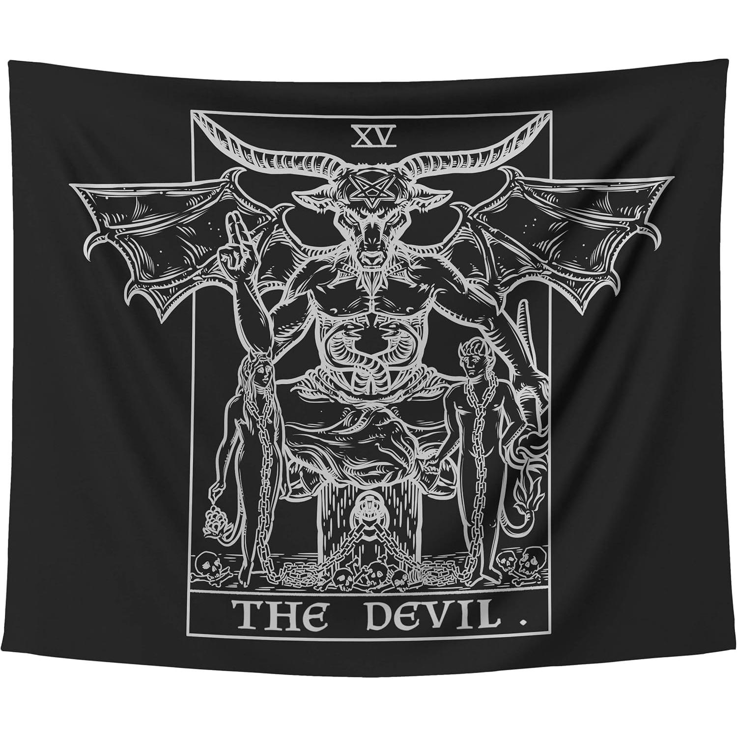 Tapestry Tarot card: The Black Devil 75x100