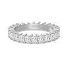 S925 Sterling Silver Women's Exquisite Pave Set Stackable Ring - Simple Oval/Square Design, Closed Style
