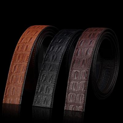 Leather Dress Belt Strap Replacement for Men Slide Business Adjustable Cowhide Waistband for Office Casual Shopping and Date