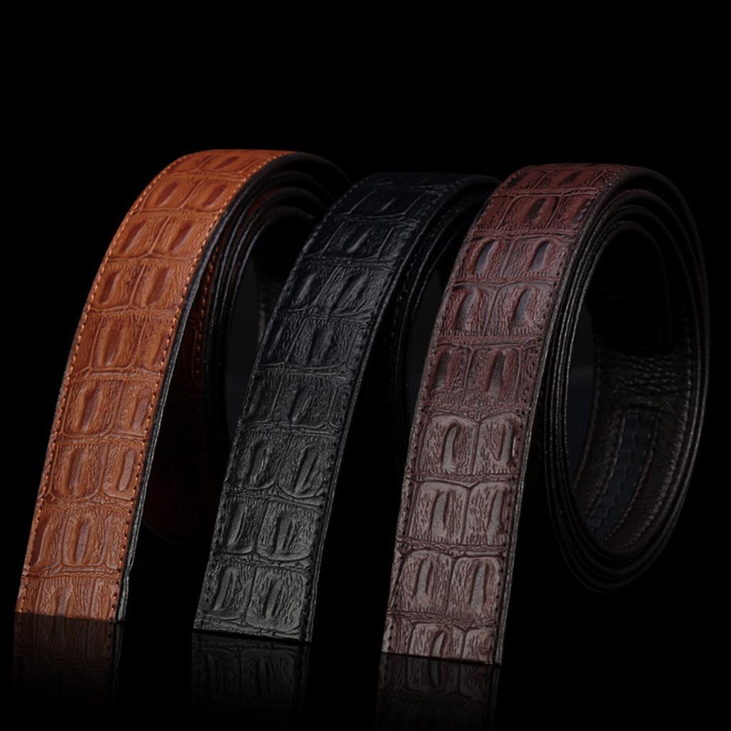 Leather Dress Belt Strap Replacement for Men Slide Business Adjustable Cowhide Waistband for Office Casual Shopping and Date