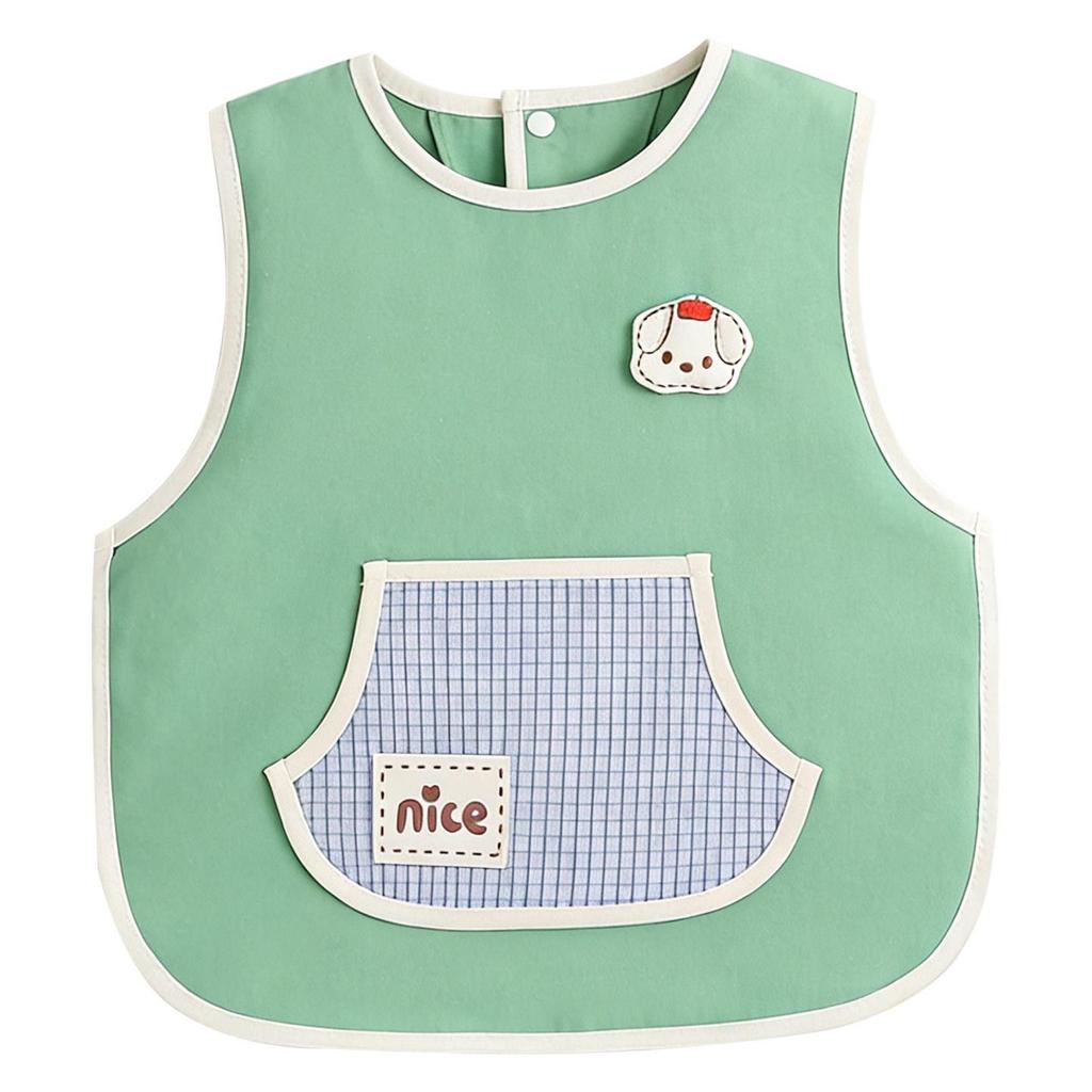 Waterproof Baby Bibs: Sleeveless, Anti-Stain, Solid Food Cartoon Coveralls for Infants and Toddlers