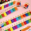 1Roll Self Adhesive Rainbow Pencil Edge Stickers Chalkboard Bulletin Board Border Paper 3Inch Border Classroom Decors