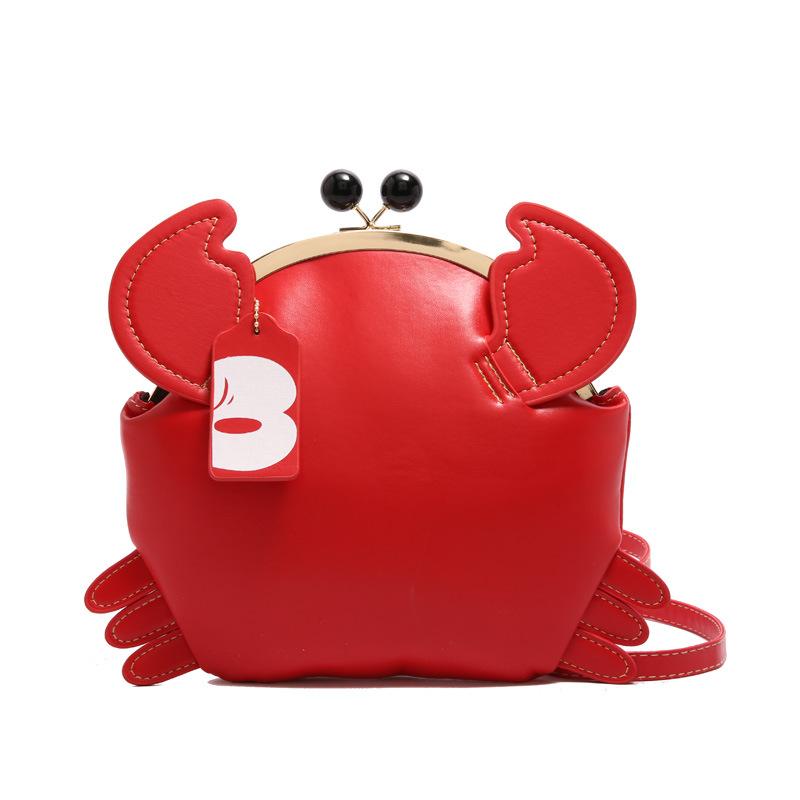 Personalized and creative small bag 2025 new Japanese cartoon small crab shoulder bag women's versatile messenger shell bag