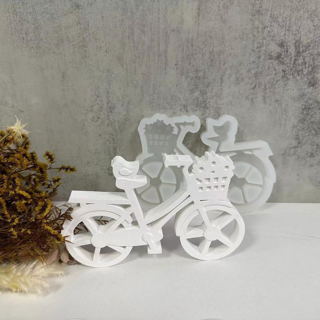 Stampo in Silicone per Candele Decorazione Bicicletta Stampo in Silicone per Candele a Forma di Bicicletta per Amanti e Collezionisti