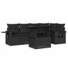 VidaXL Garden Lounge Set 6 Pcs with Cushions Black Wicker 3267885
