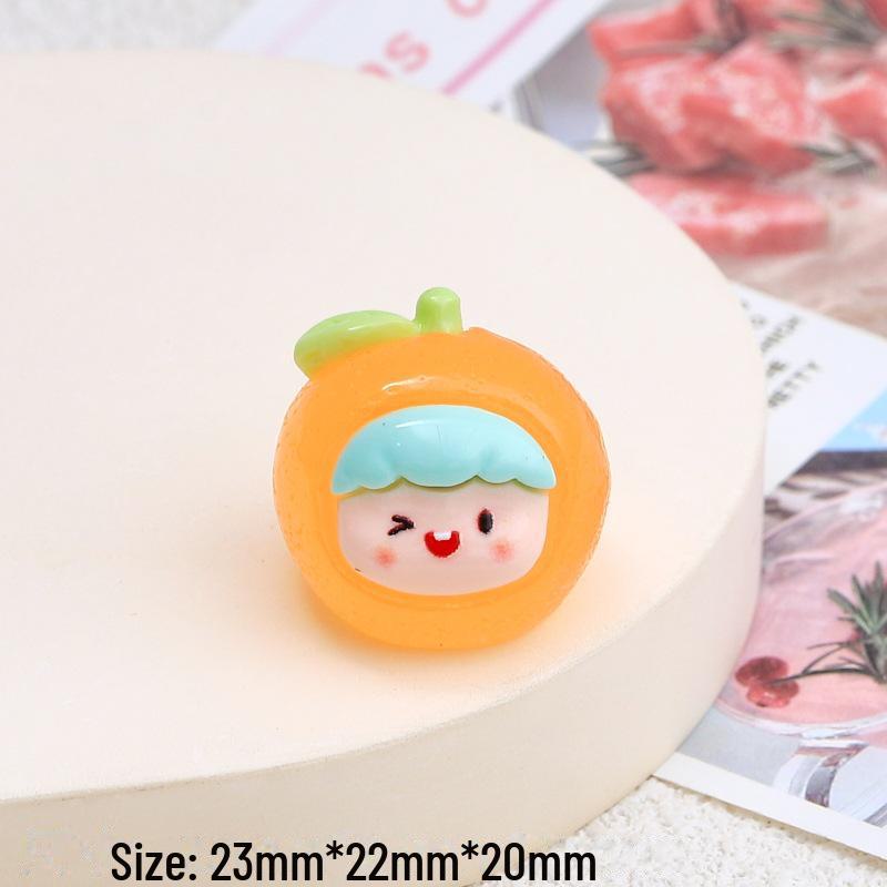 Luminous 3D Fruit Girl DIY Keychain Resin Jewelry Accessories
