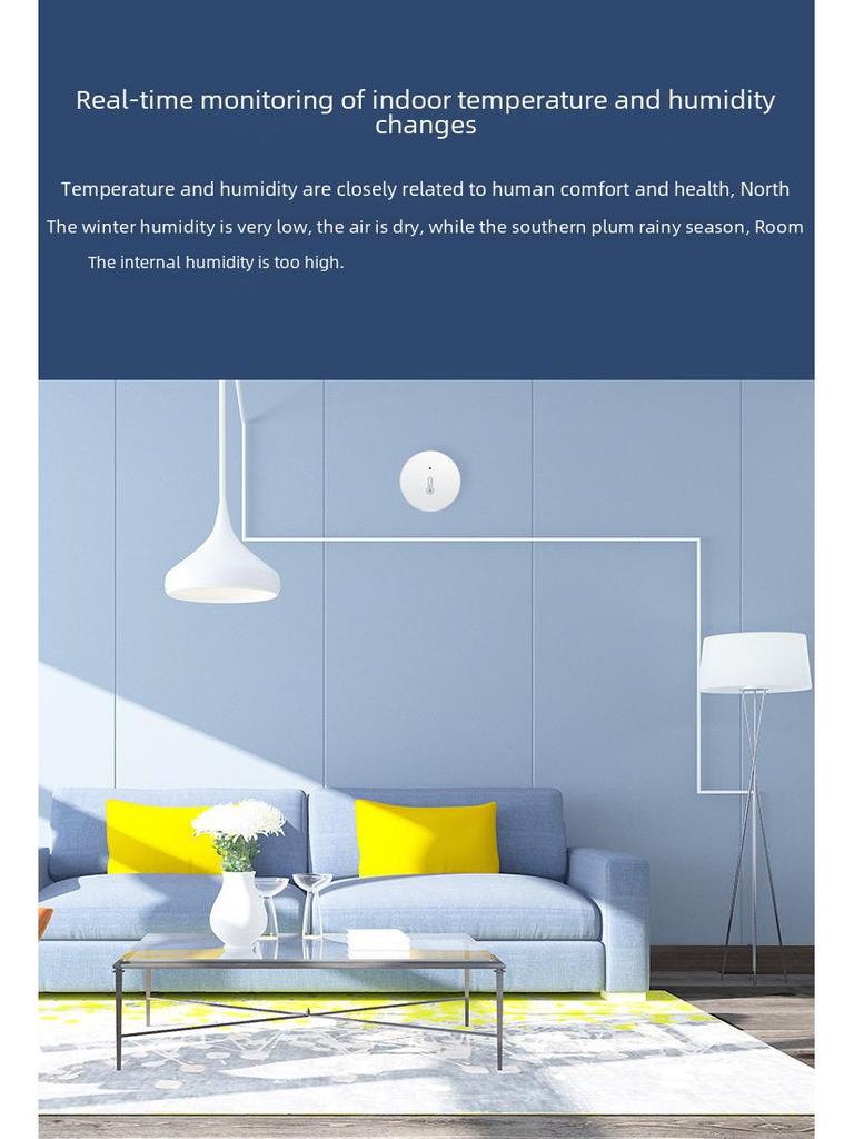 Zigbee Temperature & Humidity Sensor, Home Assistant-Compatible Thermometer Hygrometer