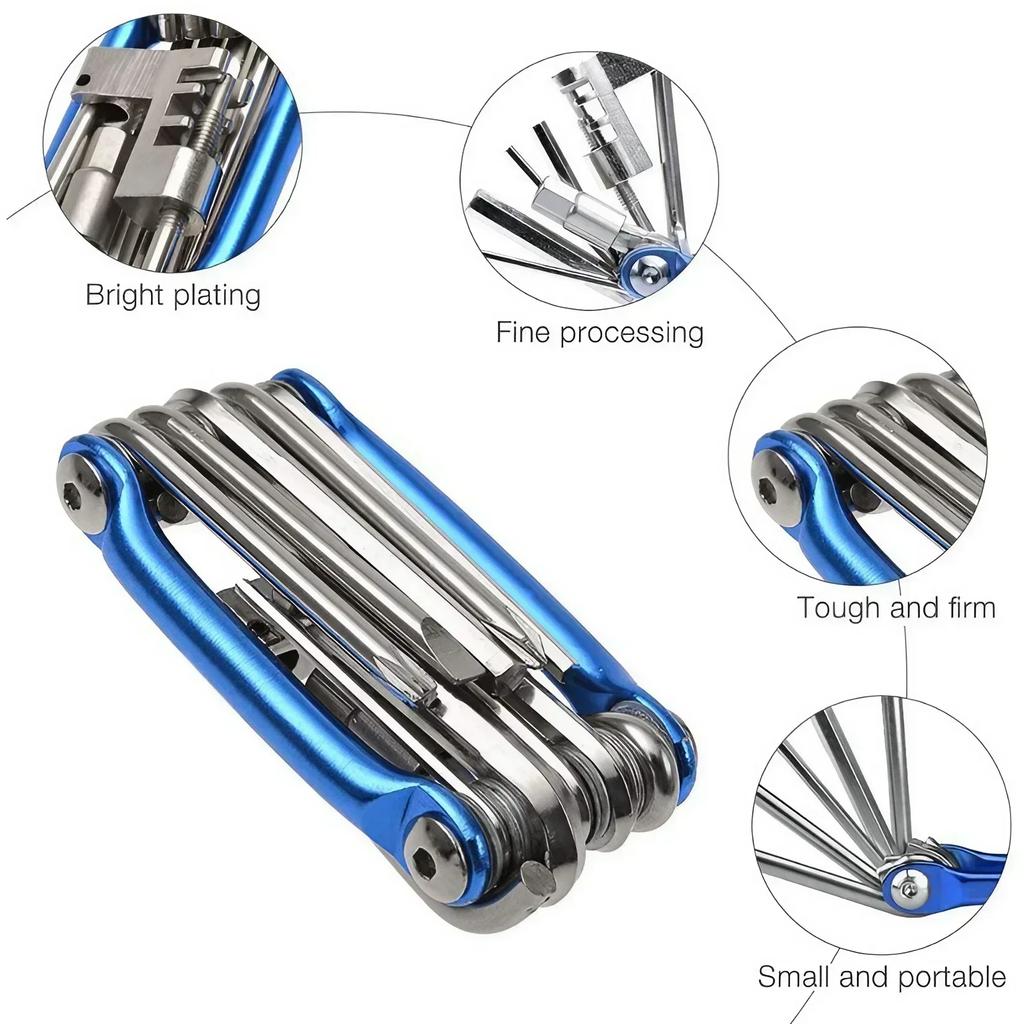11 in 1 Bicycle Repair Tool Multifunction Bicycle Repair Set MTB Road Bike Repair Tools Kit Wrench Screwdriver Repair Tools