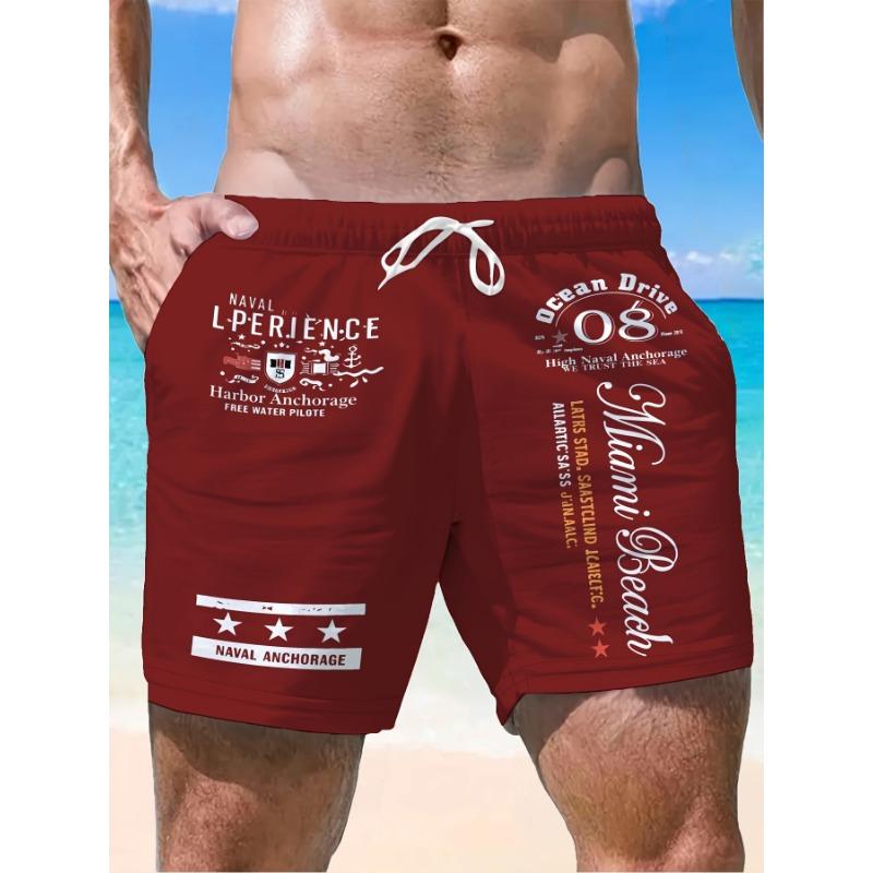 Herren lässige geometrische Print-Shorts, Sommer Outdoor komfortables und trendiges Design