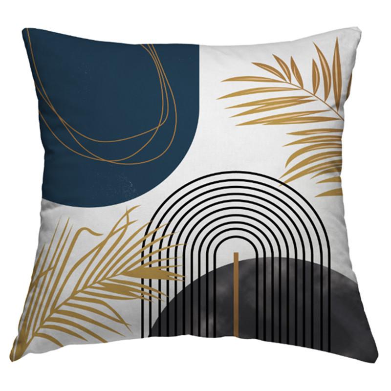 Modern Abstract Simple Pillowcase Golden Decorative Pillow Cushion Cover Household Products