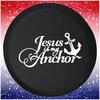 Jesus Is My Anchor Spare Tire Cover Durable Polyester for Trailer SUV RV Camper