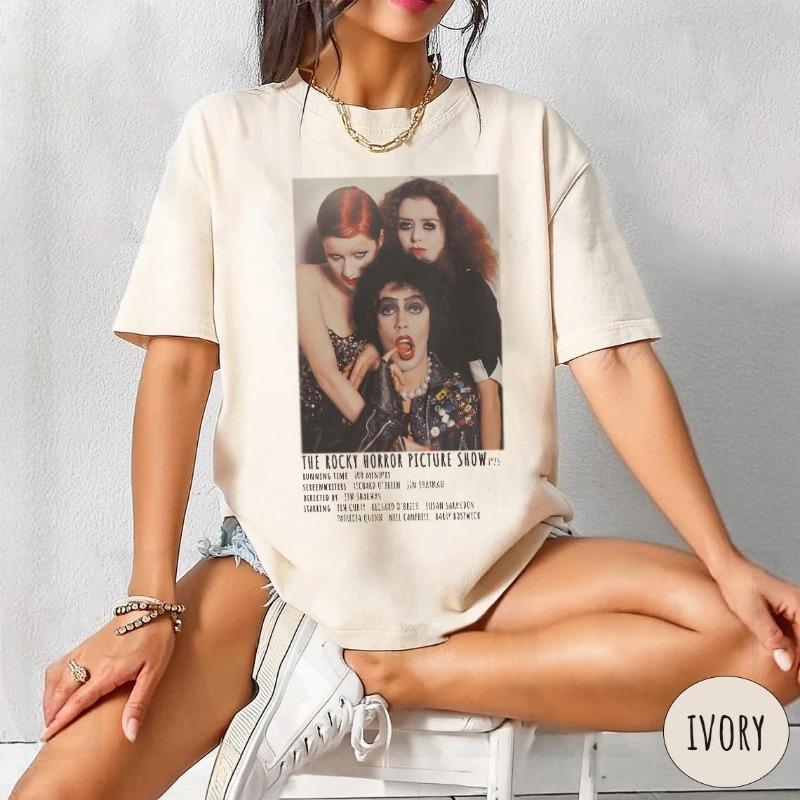 Rocky Horror Picture Show Shirt - Vintage Cult Movie Tee Summer unisex Loose and Breathable Polyester T-shirt