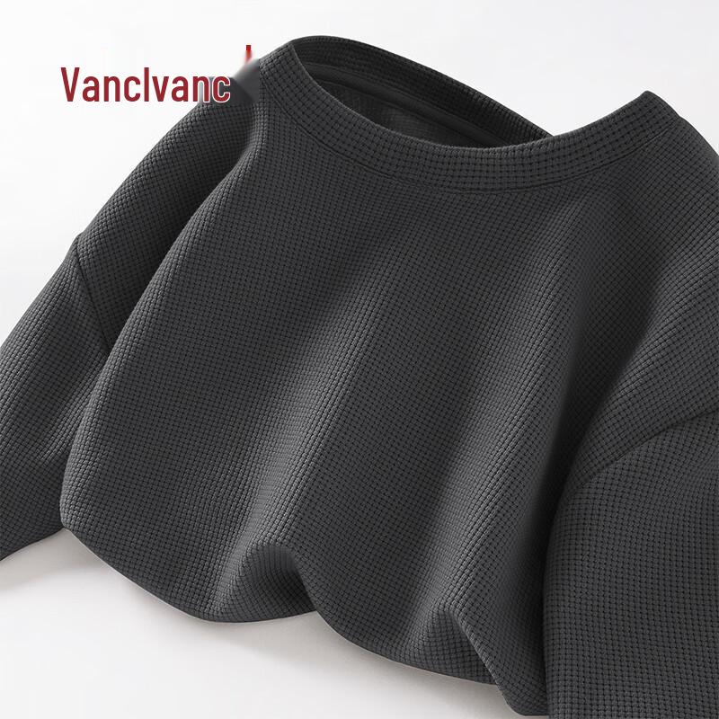 VANCL Men s Heavyweight Waffle Knit Anti-Wrinkle Short-Sleeve T-Shirt M