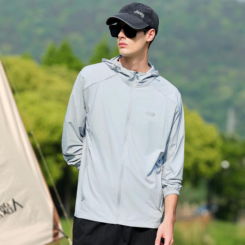 Herr JEEP Lätt Huvförsedd UV-skyddande Utomhusjacka