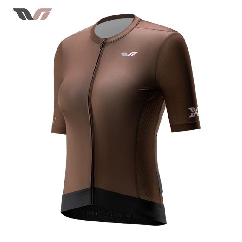 ROCKBROS Damen Schnelltrocknendes Radtrikot Kurzarm Atmungsaktiv Fahrradshirt Rennrad Frühling Sommer