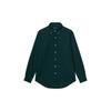 Camisa de Manga Larga Polo Color Sólido Logo Bordado Hombre camisas Verde 710798540003