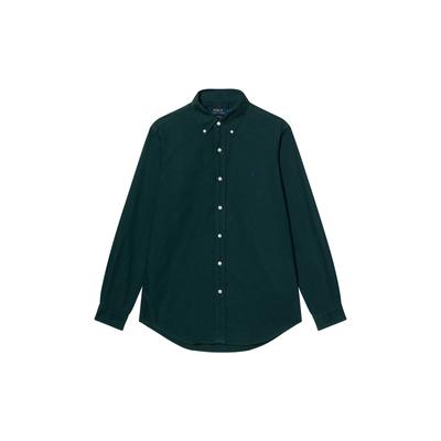 Polo Solid Color Logo Embroidered Long Sleeve Shirt Men Shirts Green 710798540003