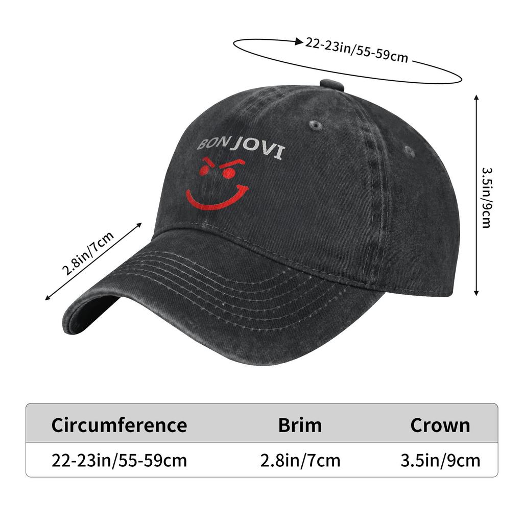Casual Have a Nice Day Bons Jovis Baseball Cap for Men Women Distressed Denim Sun Cap Outdoor Workouts Adjustable Hats Cap