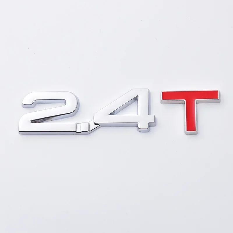 3D Metal 1.5T 1.6T 1.8T 2.0T 2.2T 2.4T 2.5T 2.8T 3.0T Car Sticker Emblem Badge Decal For Mazda KIA Renault TOYOTA BMW Ford Focus