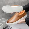 Fashion Comfortable Mens Soft-Soled Handmade Slip-On Flats Versatile Casual Loafers Business Formal Leather Shoes Leisure Walk Moccasins