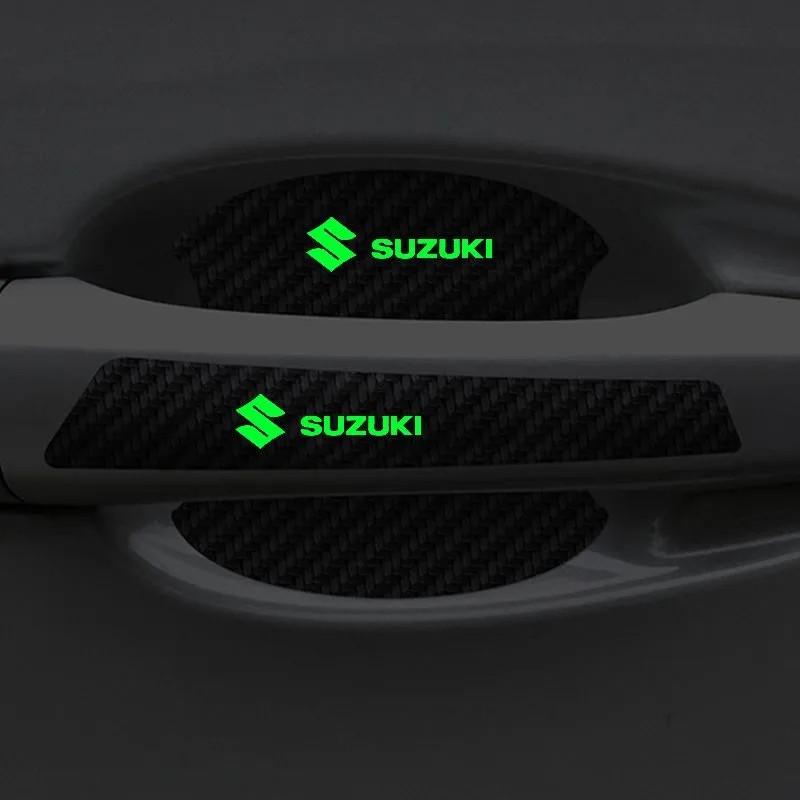 Car Door Bowl Carbon Fiber Protective Film Door Handle Sticker Luminous  Scratch Handle Scratch Door Bowl Protective Sticker