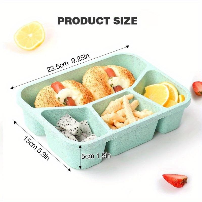 Bento Lunch Box 4 Compartment Meal Prep Containers Lunch Box for Kids Free Reusable Food Storage Containers Schools