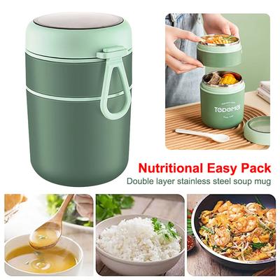 530 ml Lebensmittel-Thermoglas, isolierte Suppentassen-Thermosbehälter, Edelstahl-Lunchbox, warm halten für Schulkinder