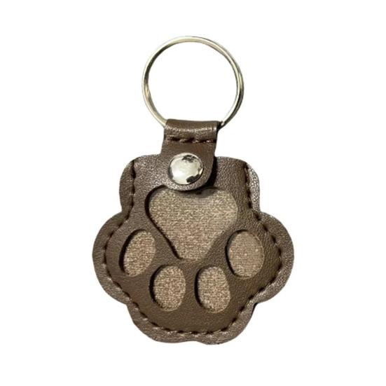 Pet Hair Keepsake Keychain Dog Cat Paw Shape Hair Storage