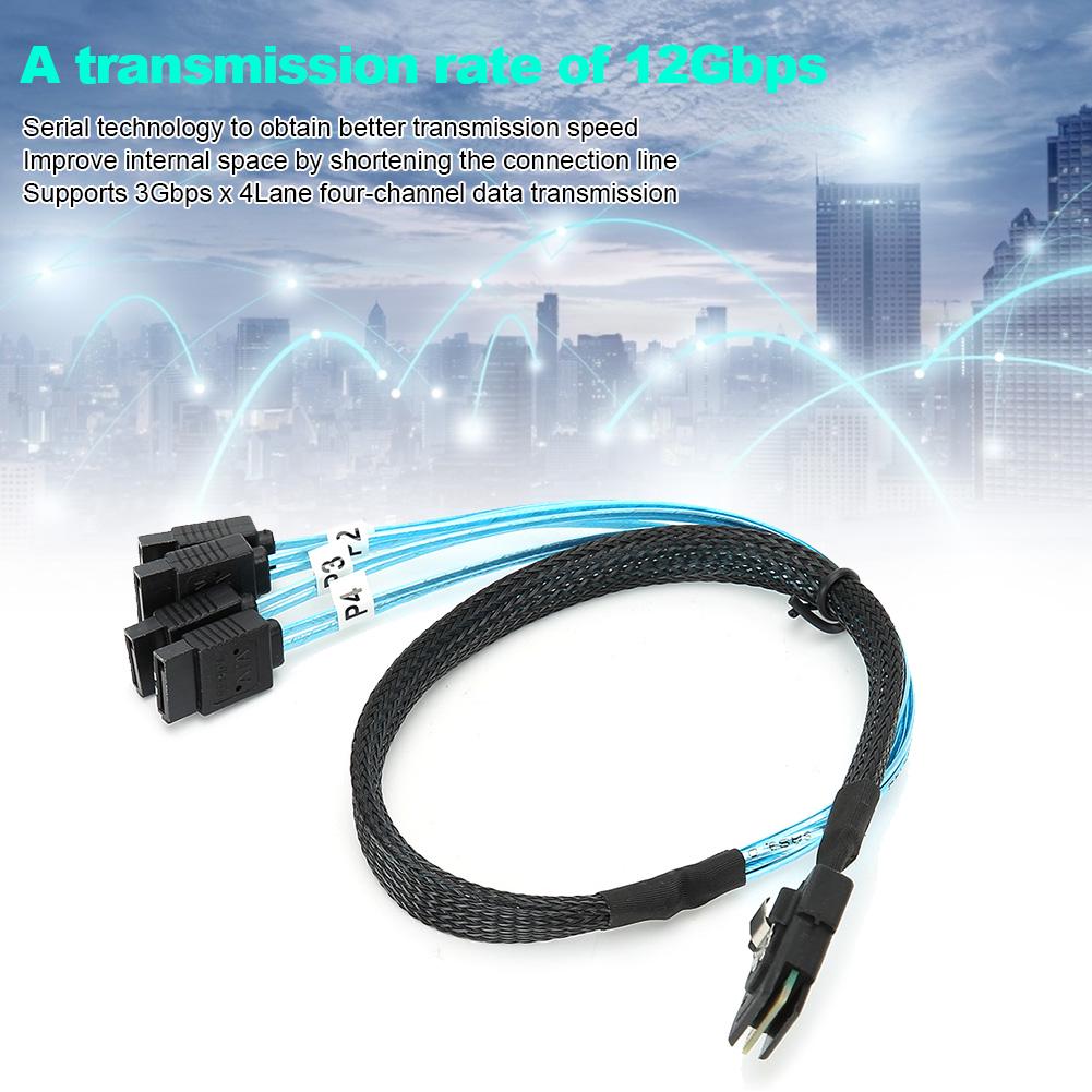 G0101 Mini SAS Cable 36P SFF‑8087 to 4SATA Server Data Line Computer Accessories