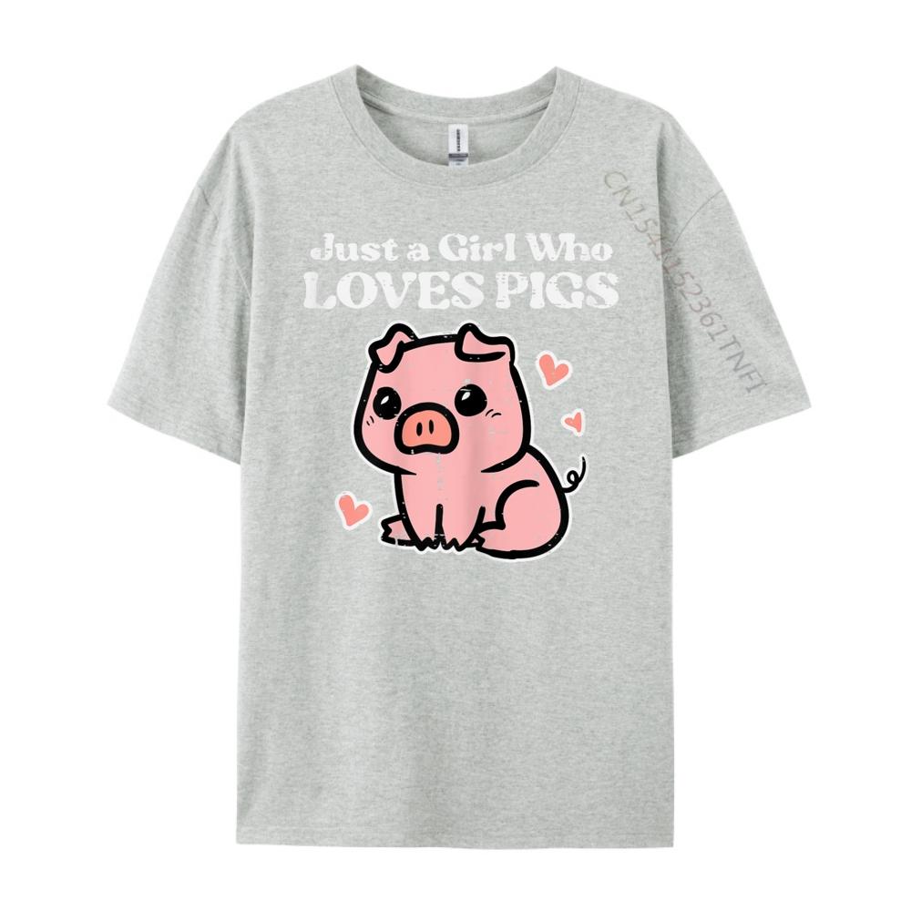 Just A Who Loves Pigs Cute Hog Swine Toddler Girls Street Wear T Shirt Funny Gifts Graphic Tee Shirt