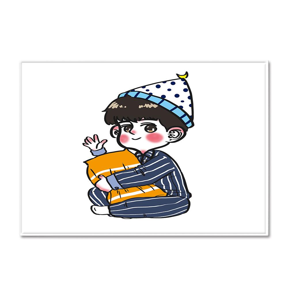 Striped Checked Large Carpet Feather Wind Bedroom Floor Mat