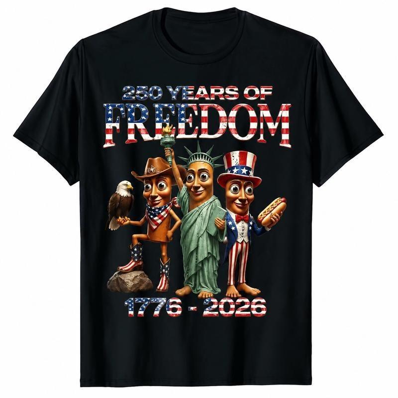 250 Years Of Freedom 4th Of July USA Liberty TungTung Sahur Patriotic T-Shirt Unisex T-Shirt XXXL