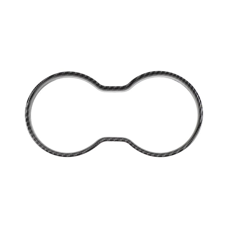 

Передний подстаканник, декоративное кольцо, наклейки, подходят для Dodge Challenger 2015 Up, автомобильные аксессуары из АБС-пластика углеродного волокна черного