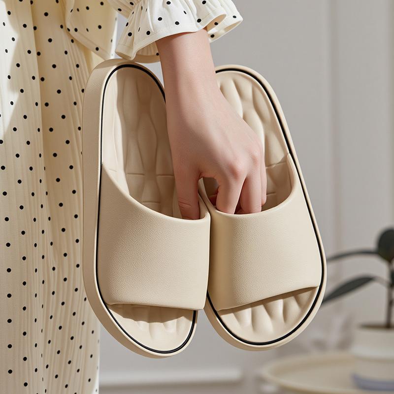 Unisex Einfarbige Zehenfreie Atmungsaktive Hausschuhe, Bequeme Rutschfeste Lässige EVA-Pantoletten für Herren- und Damen-Indoor-Aktivitäten