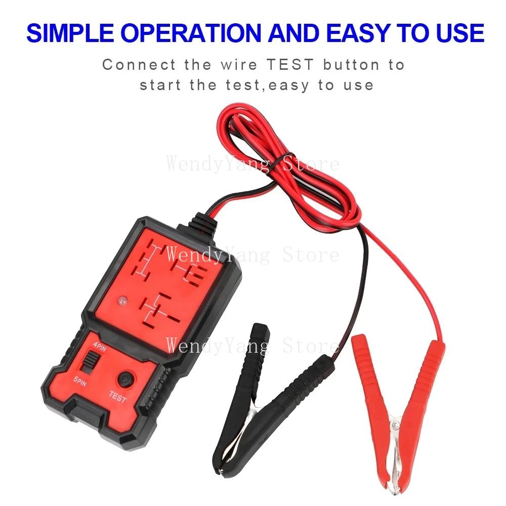 12V Auto Relais Tester Batterieprüfer Automobil Elektronischer Relais Tester LED Kontrollleuchte Spannungsprüfer Universal