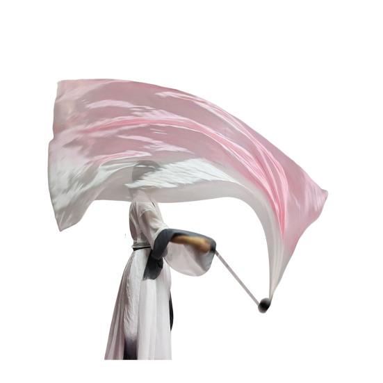 Belly Dance Veil Poi Faux Silk Scarf with Poi Ball Throwing Balls