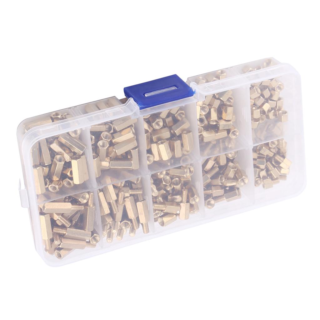 300pcs M3 Brass Standoffs Hex Male Female & Female Female Stand Off DIY Set for Motherboard