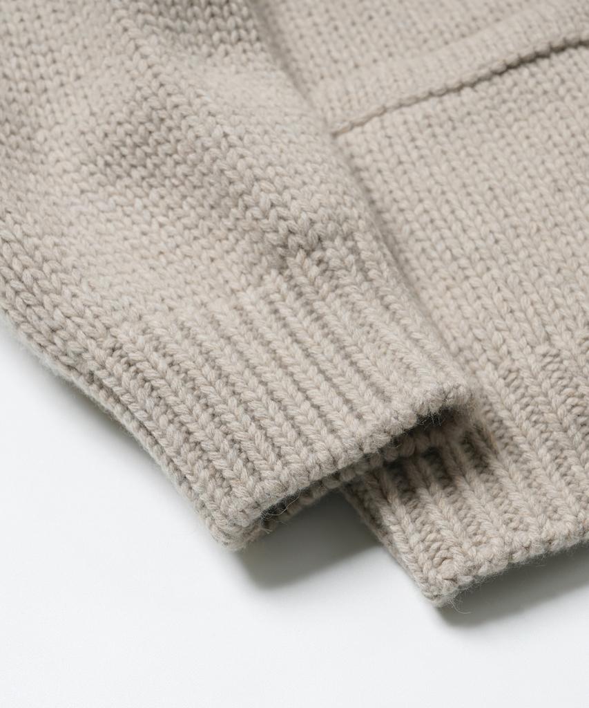 Frizmworks Heavy Cowichan Zip Up Cardigan _ Oatmeal