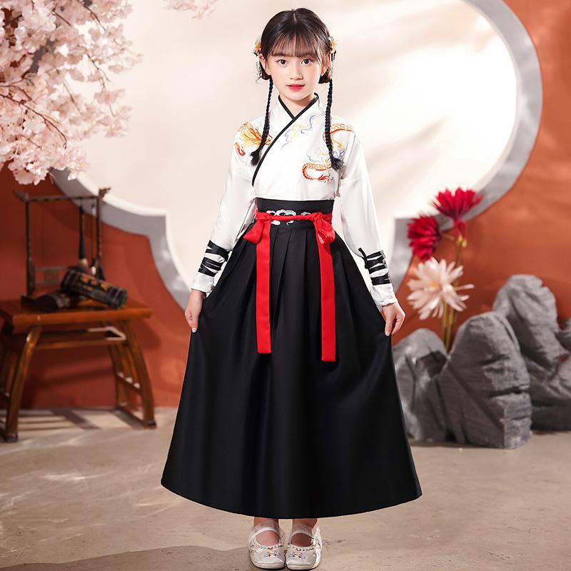 Dance Wear Cosplay Costumes Kung Fu Party Children's Clothing Ethnic Style Vintage Kids Clothes Girls Dress Boy Hanfu Stage