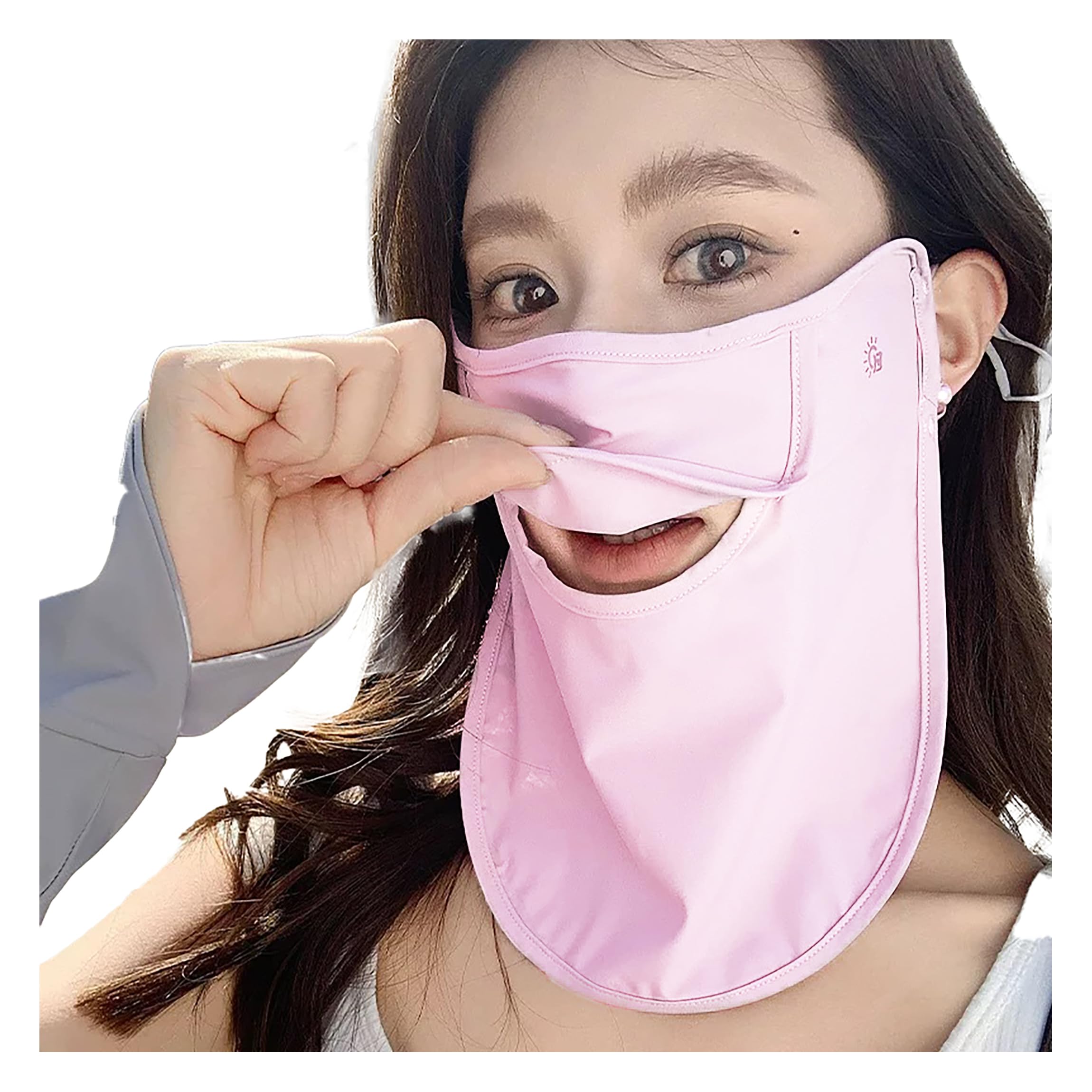 

[VEVE & MIKI] Sun Protection Face Cover, Collaboration, Breathable, Reusable, Washable, Sun Protection, UV Protection, Prevention Mask for Face,