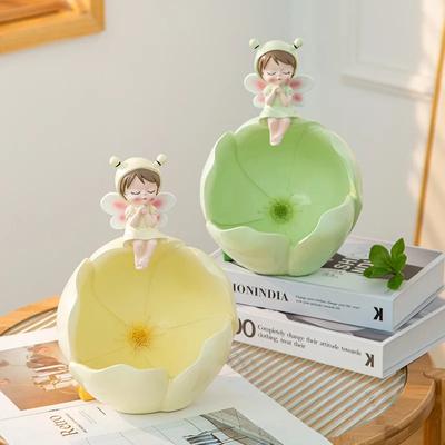 Creative Resin Girl Statue Storage Tray Home Living Room TV Cabinet Bedroom Dining Table Key Snack StorageDecoration Accessories