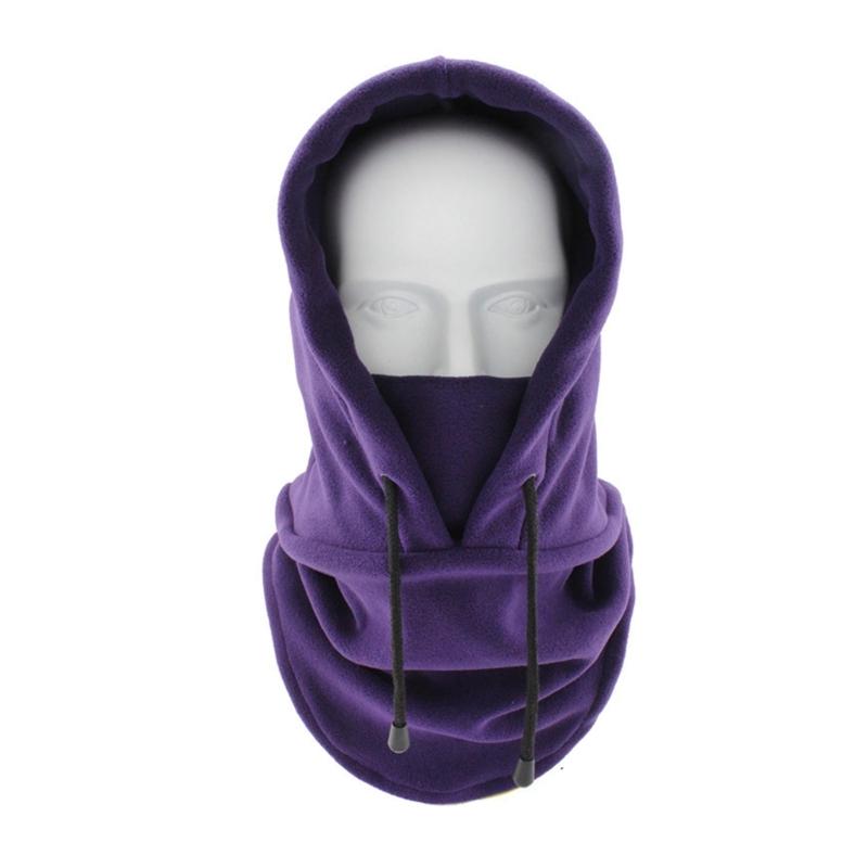 

Winter Neck Guard Hat Fleece Balaclava Men Face Mask Neck Warmer Beanies Thermal Head Cover Militaries Sports Scarf Hat фіолетовий