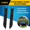 A16P-1 Pair Styling Bonnet Locking Release Handle A4518800120 A4518800220 For Smart Fortwo 451 2008 -2015