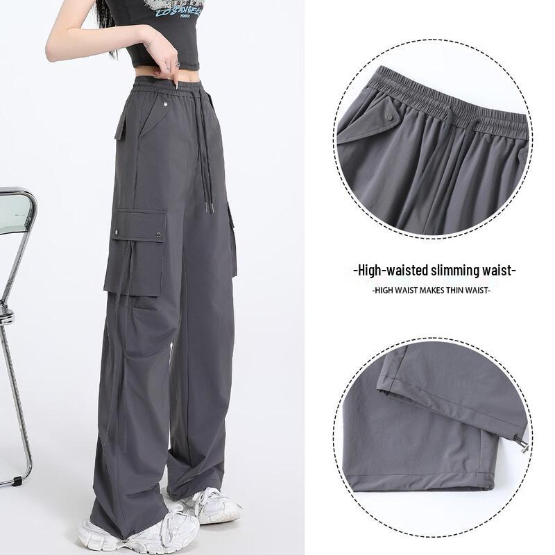 Women's American Style High-Waist Loose Cargo Pants