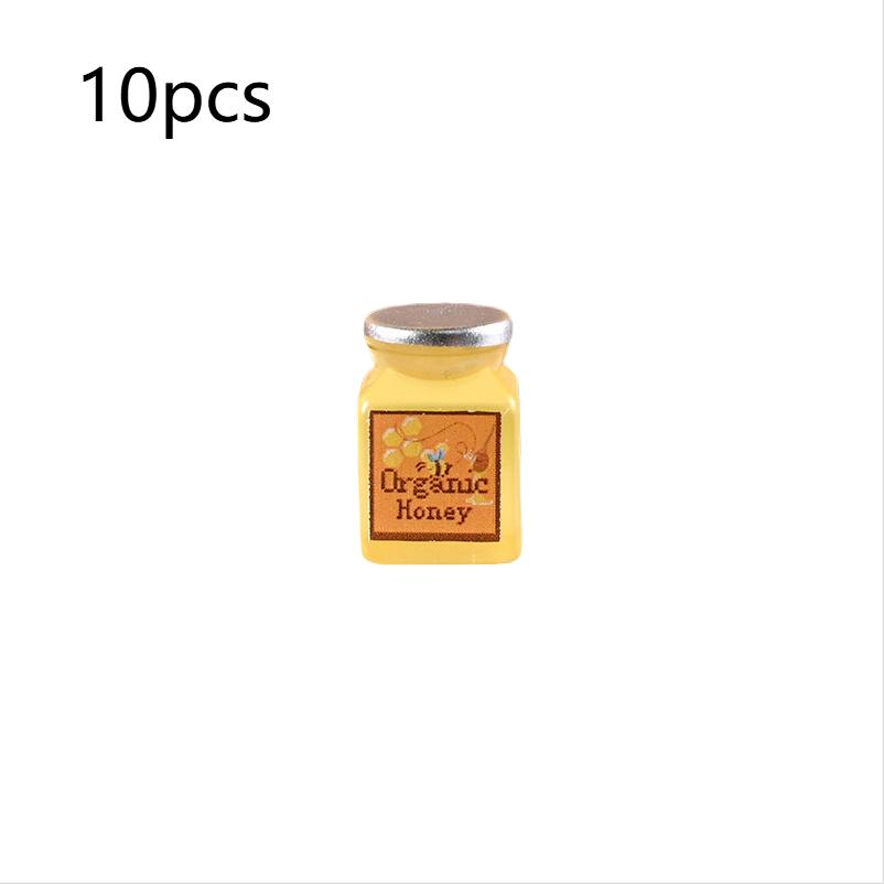8/10Pcs 1:12 Micro Jam Bottle Simulation Model Dollhouse Miniature Kitchen Decoration Dolls House Accessories Toy