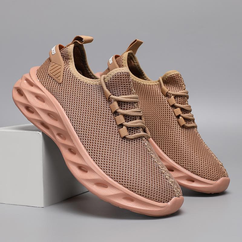 Summer Men Casual Sport Shoes Breathable Lightweight Sneakers Outdoor Mesh Black Running Shoes Athletic Jogging Tennis Walking