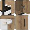 Bathroom Furniture Set with Shelf 3 Pcs Artisan Oak Wood Based Material